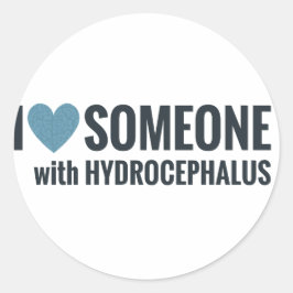 Gehirnherz Runder Aufkleber