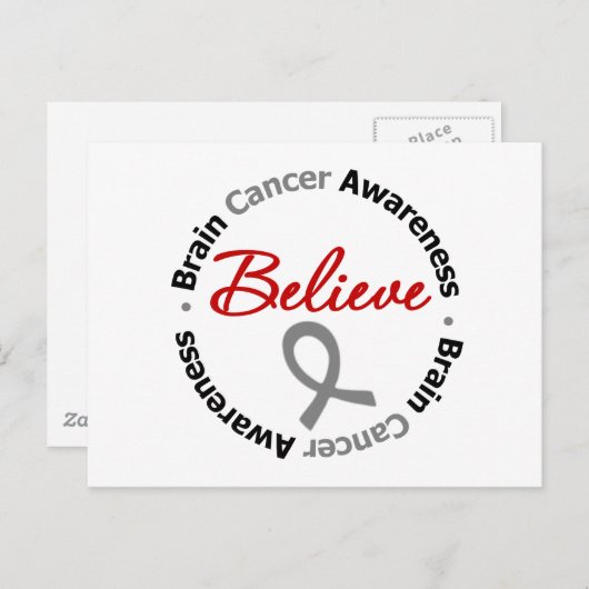 Gehirnkrebs glauben postkarte (Vorne/Hinten)