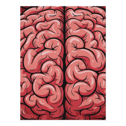Gehirnmuster-Glossy-Poster Poster (Vorderseite)