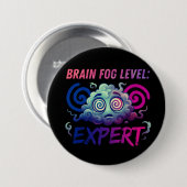 Gehirnnebel-Level: Experte – Perimenopause-Humor Button (Vorne & Hinten)