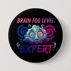 Gehirnnebel-Level: Experte – Perimenopause-Humor Button