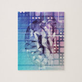 Gehirnprozessor eines menschlichen Gehirns und Spe Puzzle (Vertikal)