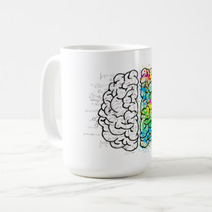 Gehirnpsychologie zeichne kaffeetasse