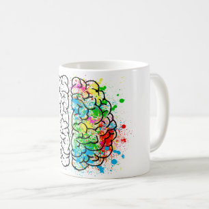 Gehirnpsychologie zeichne kaffeetasse
