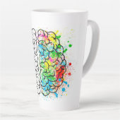 Gehirnpsychologie zeichnend Idee Milchtasse (Rechte Ecke)