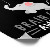 Gehirntumor Bewusstsein Elephant Hirntumor Grau Poster (Ecke)