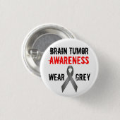 Gehirntumor-Bewusstseins-Button Button (Vorne & Hinten)