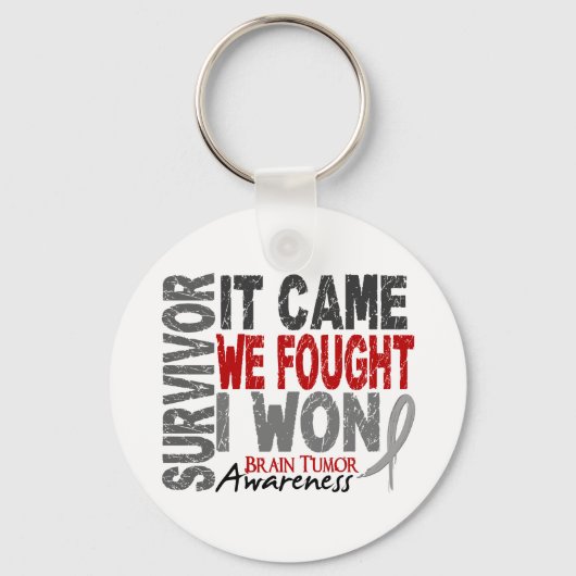Gehirntumor-Überlebende Es kam, dass wir kämpften  Schlüsselanhänger (Vorderseite)