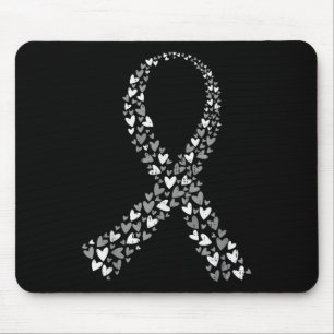 Gehirntumorbewusstsein Gehirntumor Gray Ribbon Män Mousepad