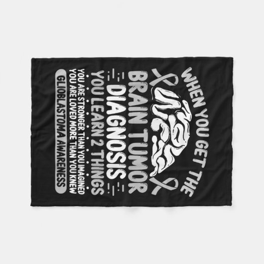 Gehirntumorbewusstsein Gray Ribbon Glioblastoma Di Fleecedecke (Vorderseite (Horizontal))