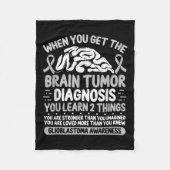 Gehirntumorbewusstsein Gray Ribbon Glioblastoma Di Fleecedecke (Vorderseite)