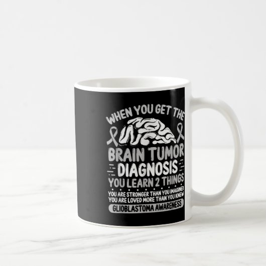 Gehirntumorbewusstsein Gray Ribbon Glioblastoma Di Kaffeetasse (Rechts)