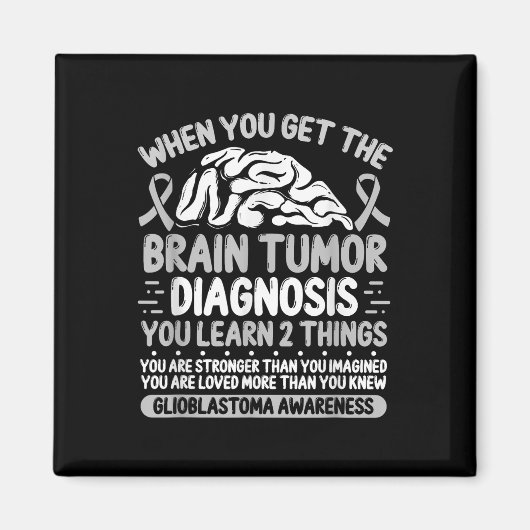 Gehirntumorbewusstsein Gray Ribbon Glioblastoma Di Magnet (Vorne)