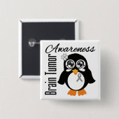 Gehirntumorbewusstsein Pinguin Button (Vorne & Hinten)