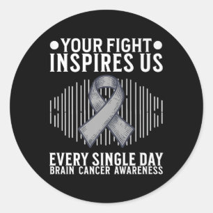 Gehirntumorbewusstsein verleiht Gehirnkrebs-Bewuss Runder Aufkleber