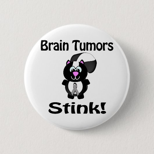 Gehirntumoren stinkende Skunk-Bewusstseinsbildung Button (Vorderseite)