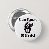 Gehirntumoren stinkende Skunk-Bewusstseinsbildung Button (Vorne & Hinten)