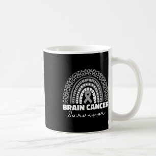 Gehirntumorüberlebung bei Frauen, grauer Hirnkrebs Kaffeetasse