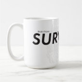 Gehirnverletzung Überlebende Tasse mit/ Linie Zeic (Links)