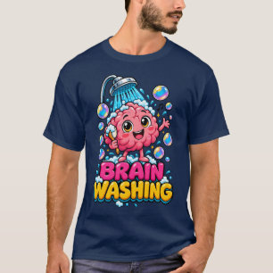 Gehirnwäsche Lustiger Kawaii Gehirn Pun T-Shirt