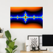 Gehirnwelle - Fraktal Poster (Heimbüro)