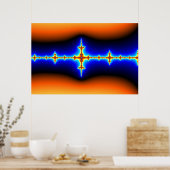 Gehirnwelle - Fraktal Poster (Küche)