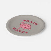 Gehirnwellen Pappteller (Schrägansicht)