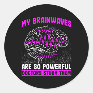 Gehirnwellen sind so mächtige Ärzte untersuchen si Runder Aufkleber