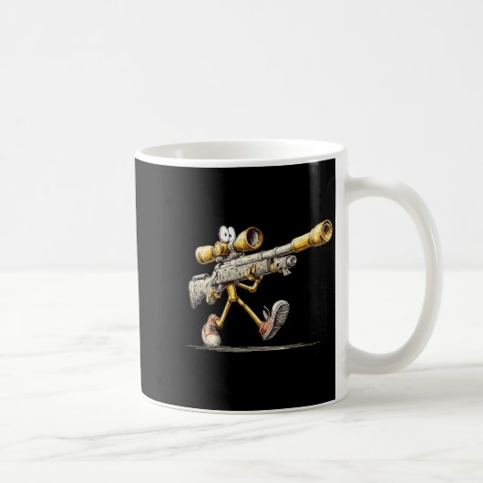 Gehkostüm Präzisionsschütze Gewehr Kaffeetasse (Rechts)