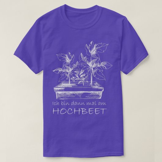 Gehobenes Bett für Hobbygärtner, Vegeta T-Shirt (Design vorne)