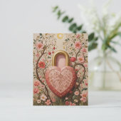 Gehobenes Herz Feiertagspostkarte (Stehend Vorderseite)