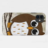Gehockte Eule Case-Mate iPhone Hülle (Rückseite (Horizontal))