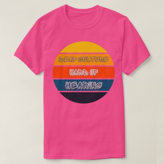 Gehörbehinderte Coole Sonnenuntergangsgestaltung T-Shirt (Design vorne)