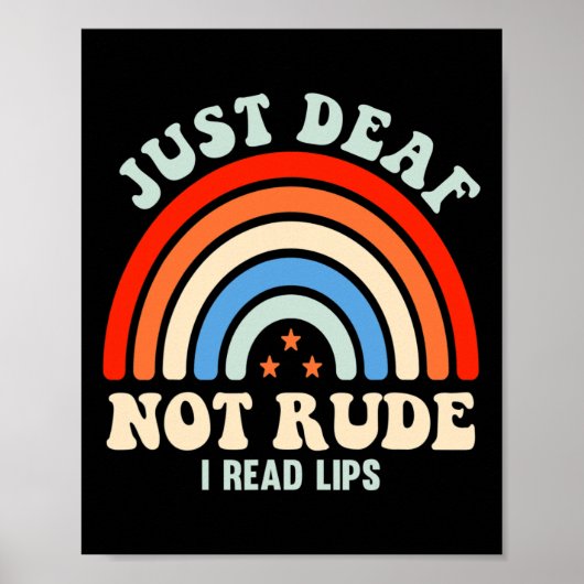 Gehörbehinderte Taube ASL Gebärdensprache nur taub Poster (Vorne)