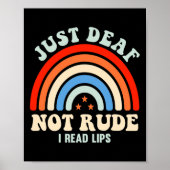 Gehörbehinderte Taube ASL Gebärdensprache nur taub Poster (Vorne)