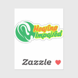 Gehörbehindertes Symbol - Elegantes Ohrdesign Aufkleber