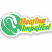 Gehörbehindertes Symbol - Elegantes Ohrdesign Aufkleber (Vorderseite)