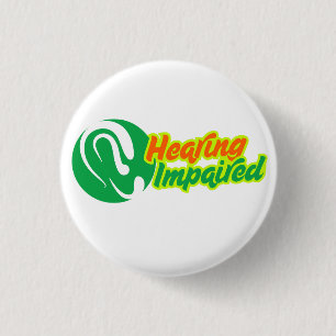 Gehörbehindertes Symbol - Elegantes Ohrdesign Button