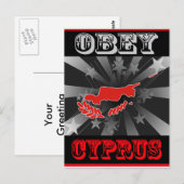 Gehorche Zypern Postkarte (Vorne/Hinten)