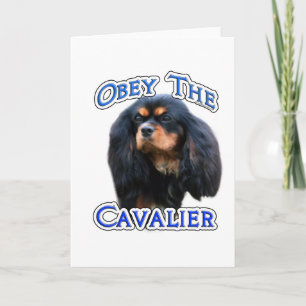 Gehorchen der Cavalier Feiertagskarte
