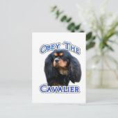 Gehorchen der Cavalier Postkarte (Stehend Vorderseite)