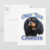 Gehorchen der Cavalier Postkarte (Vorne/Hinten)