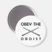Gehorchen der Oboistin Magnet (Vorderseite/Rückseite)