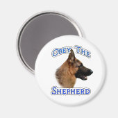 Gehorchen Sie dem deutschen Schäferhund - Magnet (Vorderseite/Rückseite)
