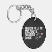 Gehörhaftes Bewusstsein - Cochlear Implant Super P Schlüsselanhänger (Vorderseite links)