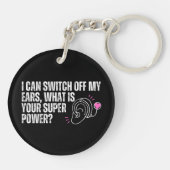 Gehörhaftes Bewusstsein - Cochlear Implant Super P Schlüsselanhänger (Rückseite)