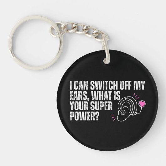 Gehörhaftes Bewusstsein - Cochlear Implant Super P Schlüsselanhänger (Vorderseite)