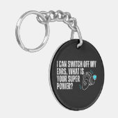 Gehörhaftes Bewusstsein - Cochlear Implant Super P Schlüsselanhänger (Vorderseite links)