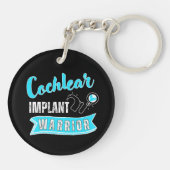 Gehörhaftes Bewusstsein - Cochlear Implant Warrior Schlüsselanhänger (Rückseite)