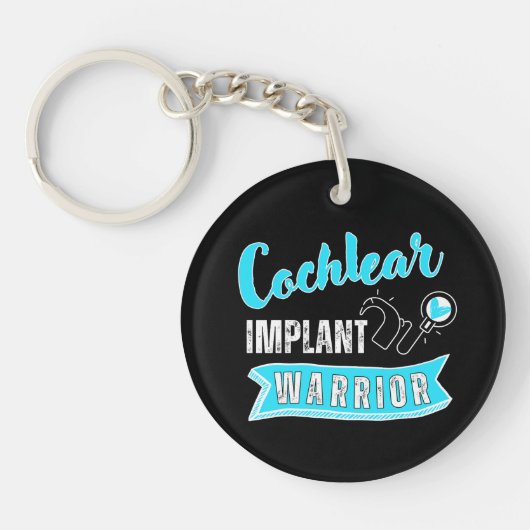 Gehörhaftes Bewusstsein - Cochlear Implant Warrior Schlüsselanhänger (Vorderseite)